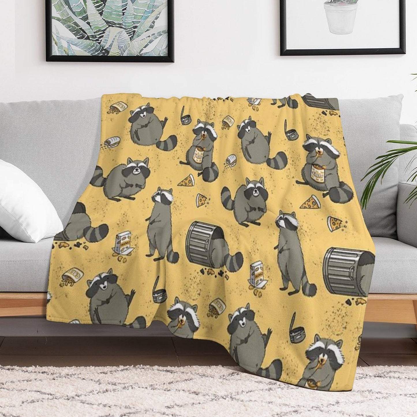 Rascally Raccoons Throw Blanket