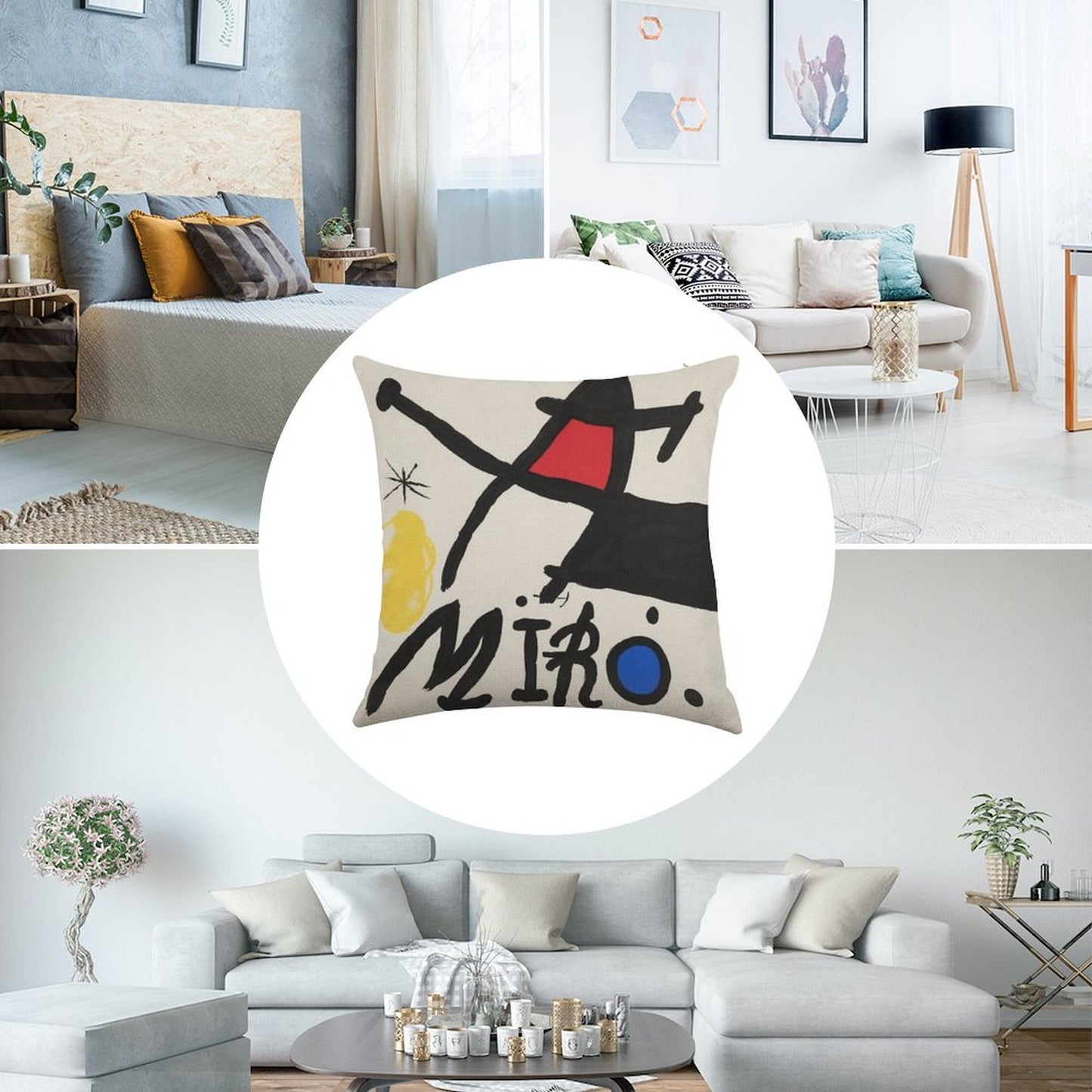 Miro 41 Linen Throw Pillow Cover