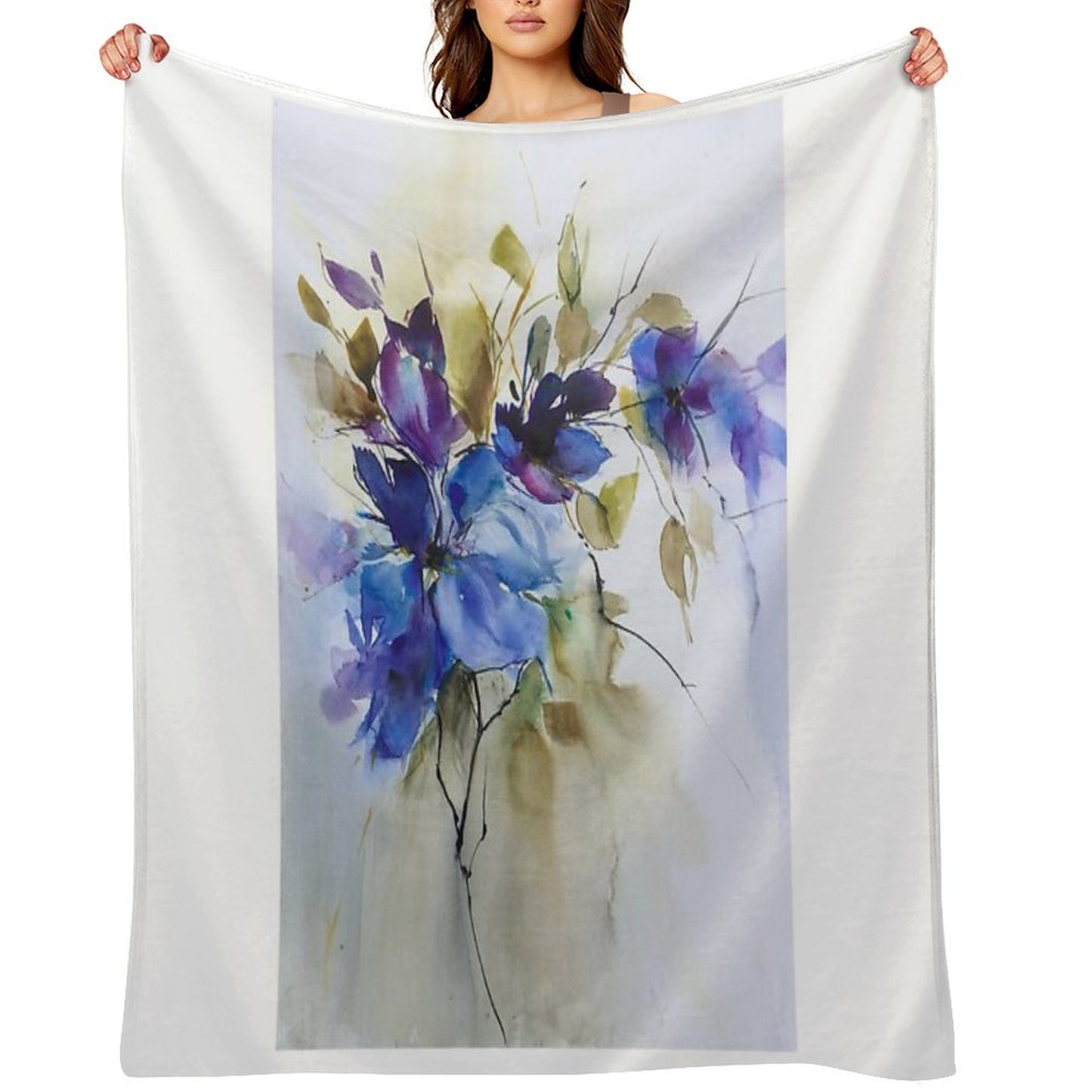 Beauty in Blue Throw Blanket