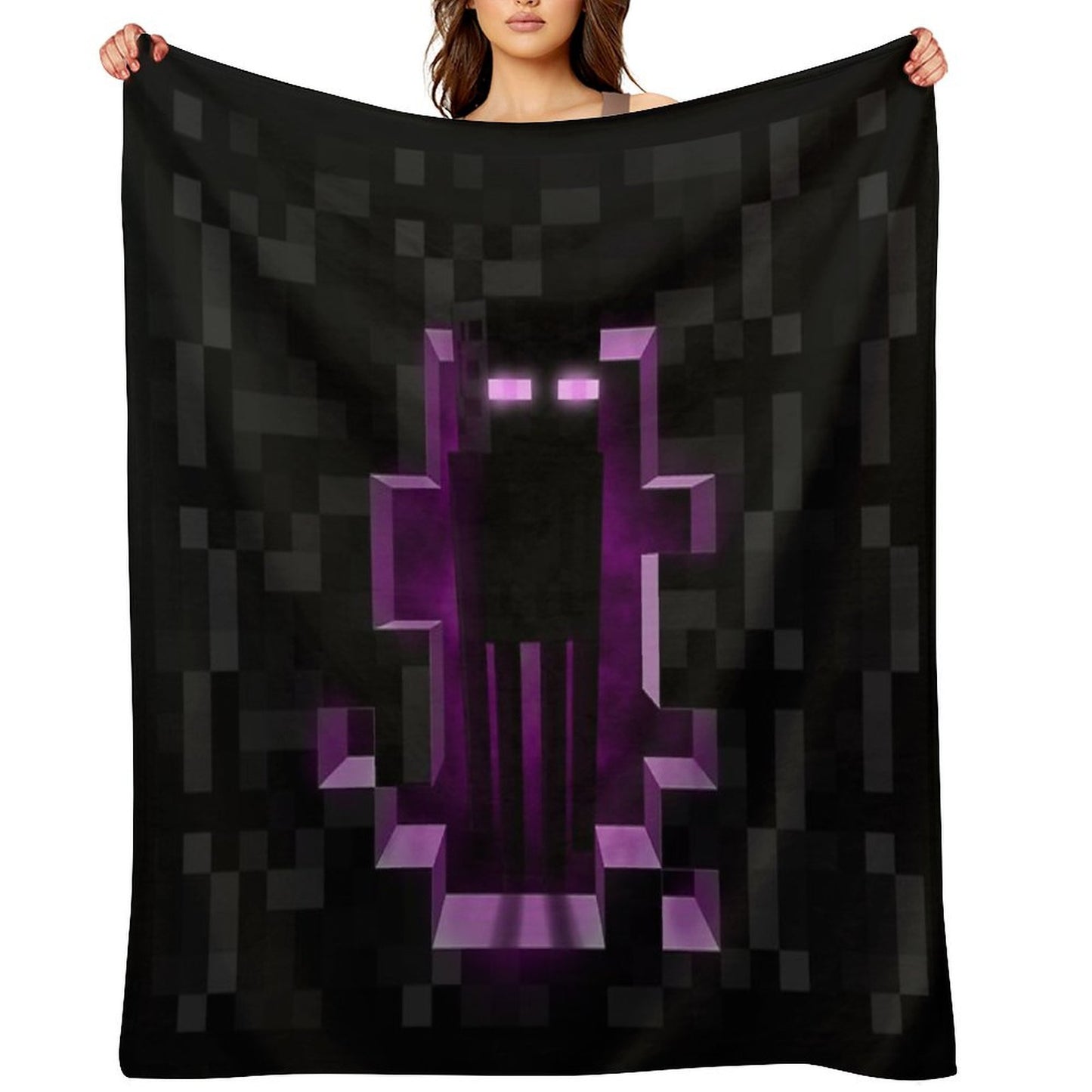Enderman Minecrafter Enderdragon Throw Blanket