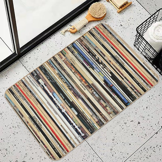 Classic Rock Vinyl Records Bath Mat