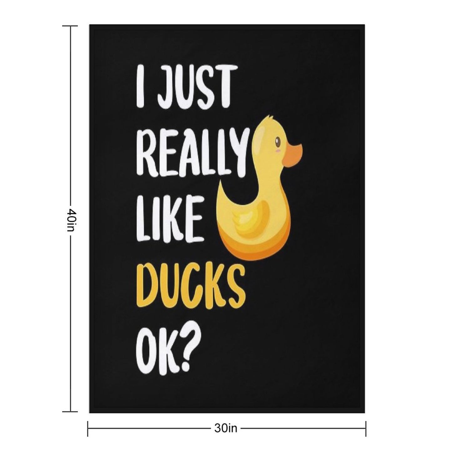 I Just Really Like Ducks Ok Throw Blanket