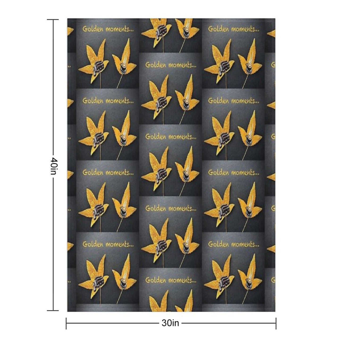 Golden Moments, Coffee And Cake Painting on Autumn Leaves Throw Blanket
