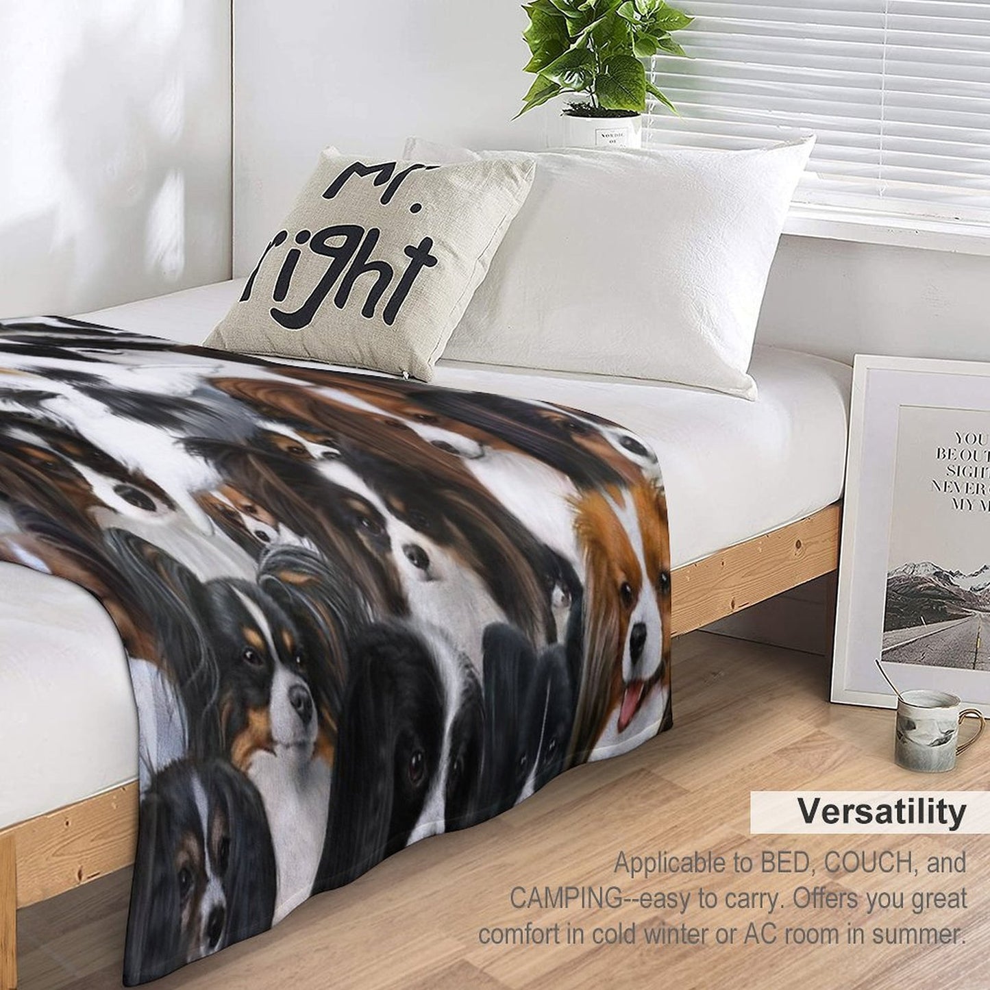 Fly Little Butterfly! Papillon And Phalene Collage Throw Blanket