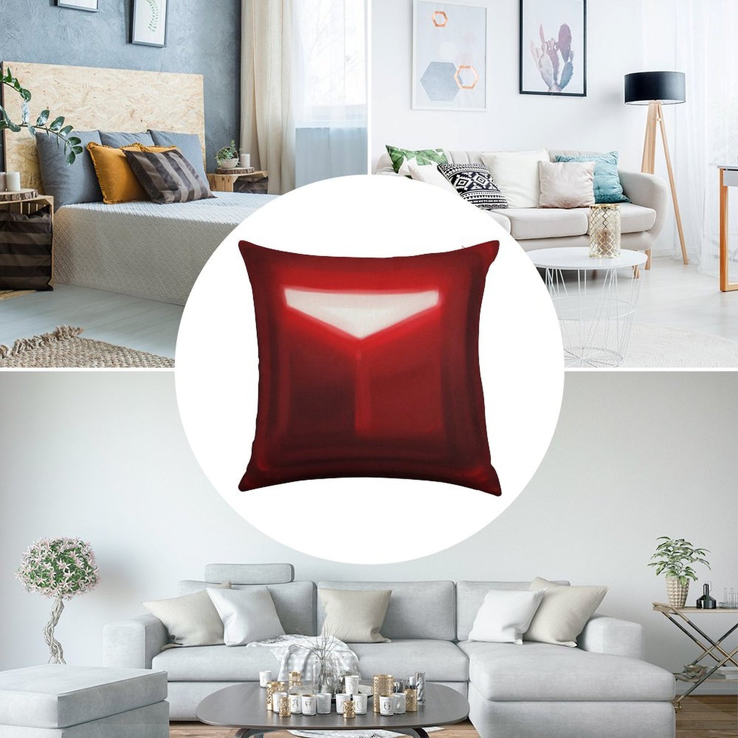 Beat Saber Red Block Throw Pillow Cover Linen Throw Pillow Cover