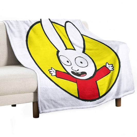 Simon The Rabbit Throw Blanket