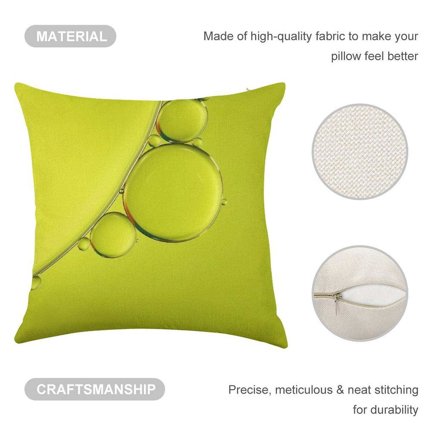 Simply Lime Linen Throw Pillow Cover