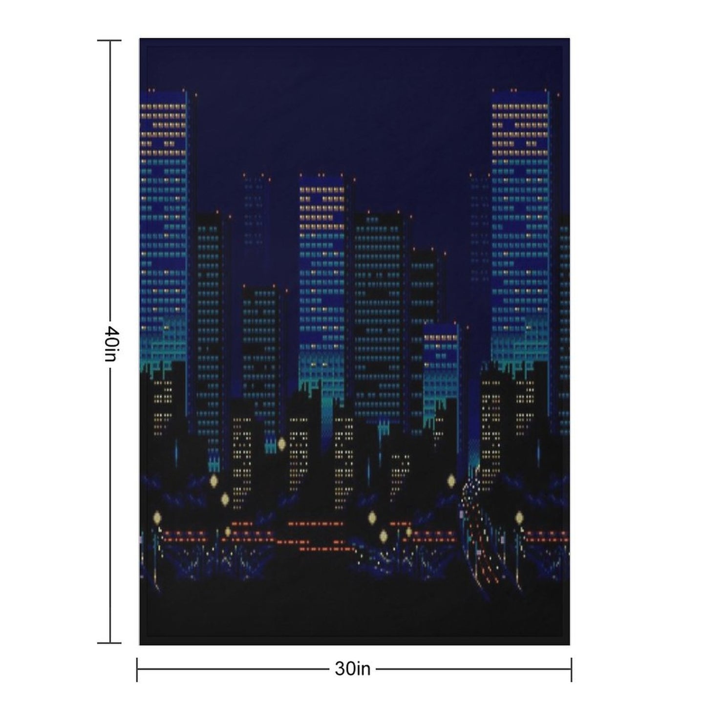 Streets of Rage 16-Bit City Throw Blanket