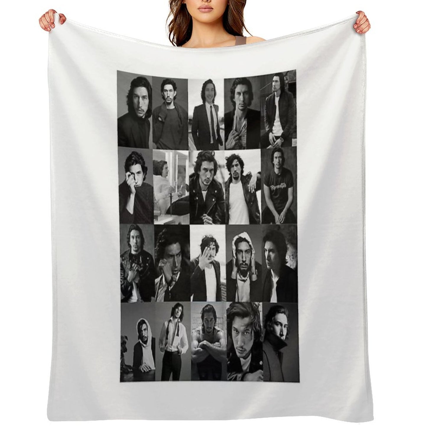 Gift For Men Adam Special Present Driver Collage Vintage Photograp Throw Blanket