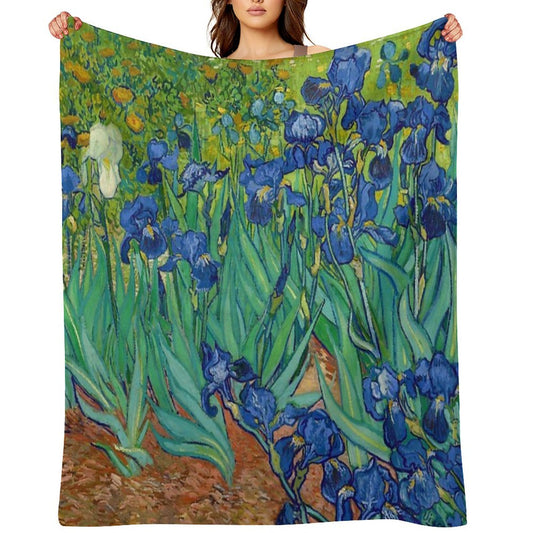 Irises by Vincent Van Gogh (May 1889) Throw Blanket