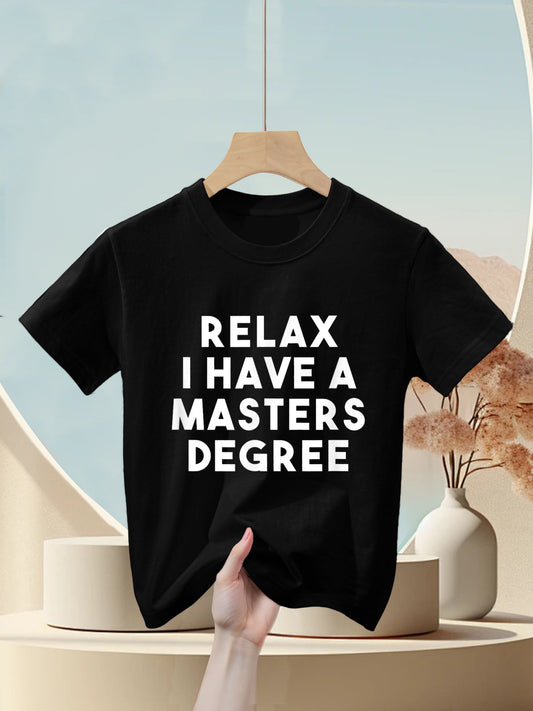 Funny Grad School Graduation Gift for Him Her Masters Degree Kids T-Shirt