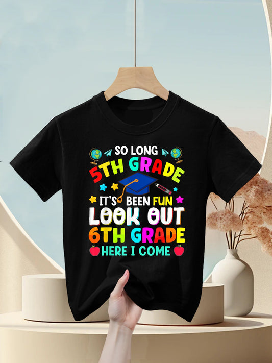 So Long 5th Grade Graduation Graduate Teacher Kids Boys Girl Kids T-Shirt