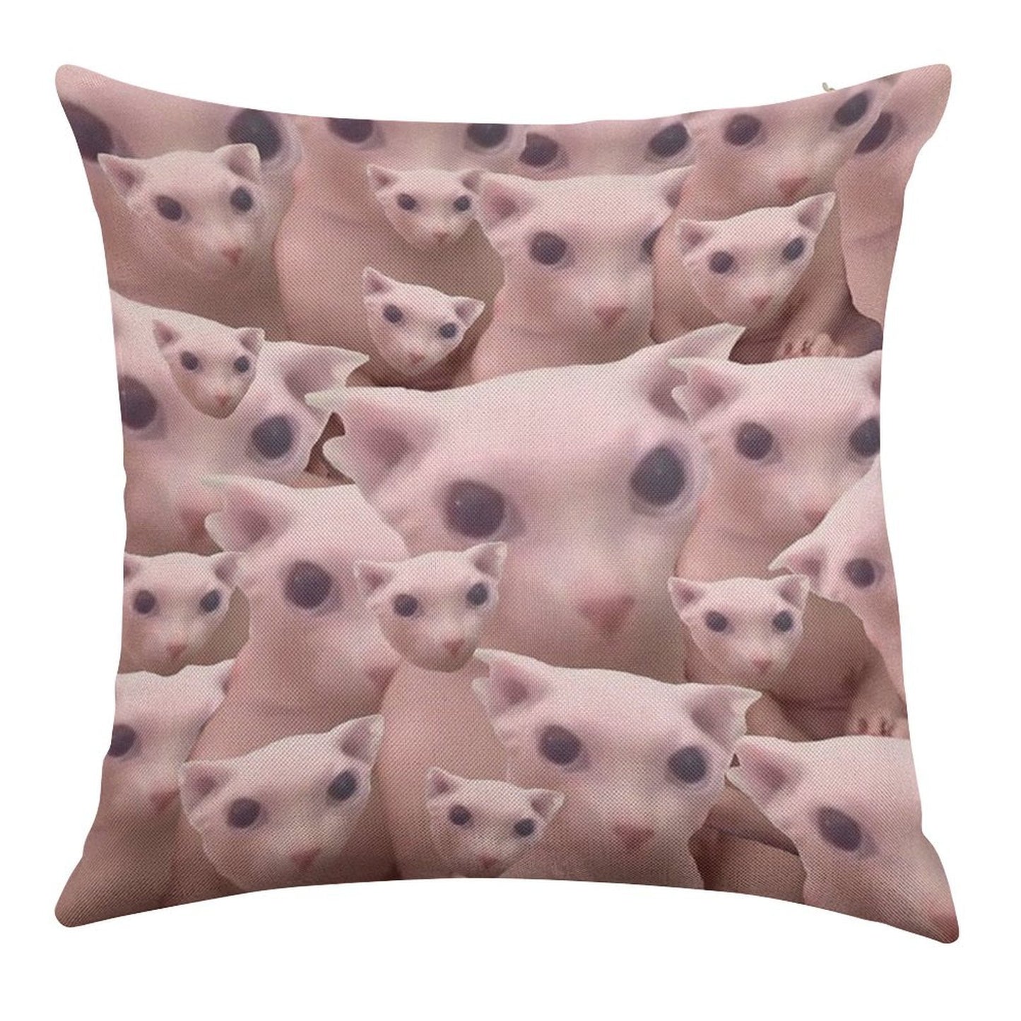 Bingus Pattern Linen Throw Pillow Cover