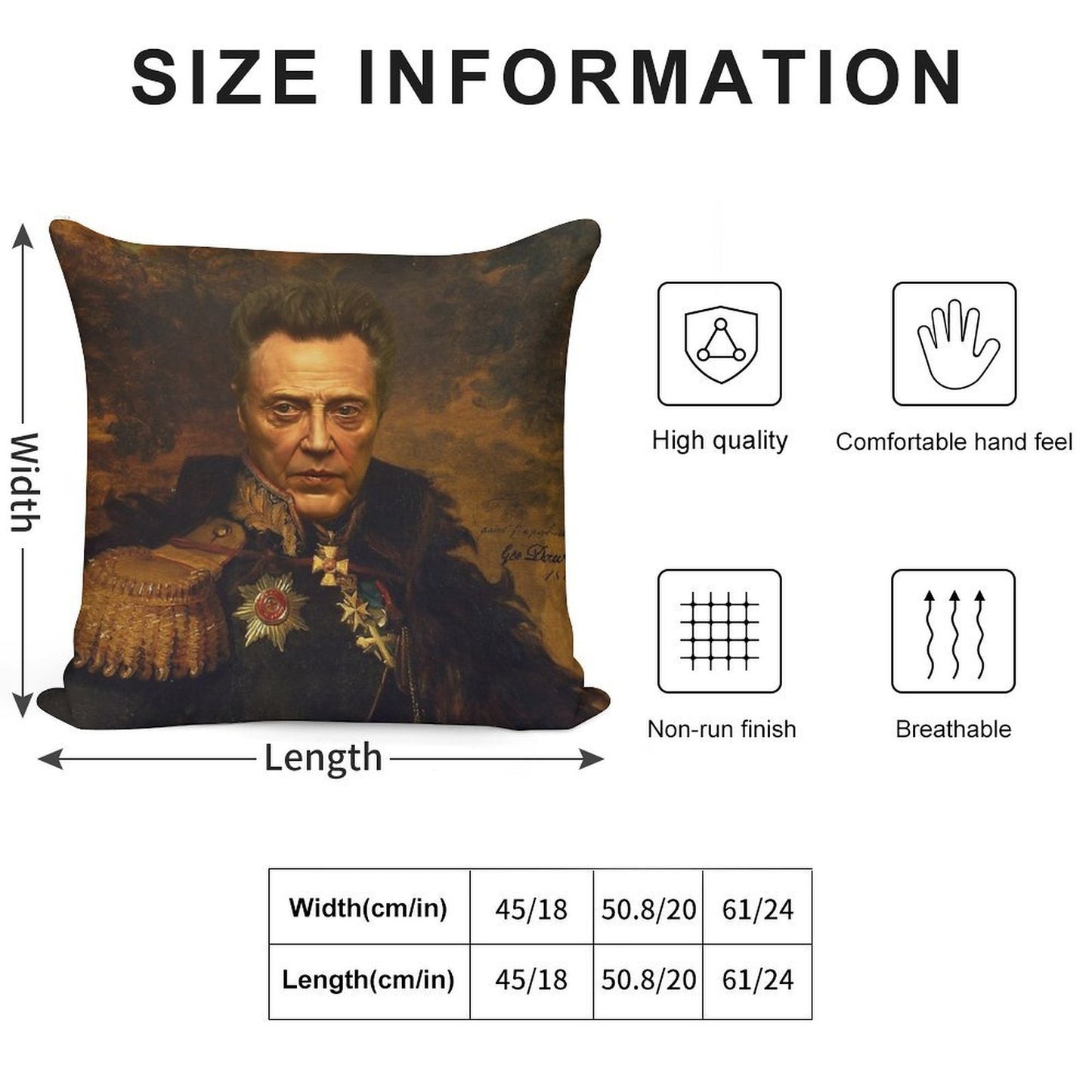 Christopher Walken - Replaceface Soft Fade-Resistant Throw Pillow
