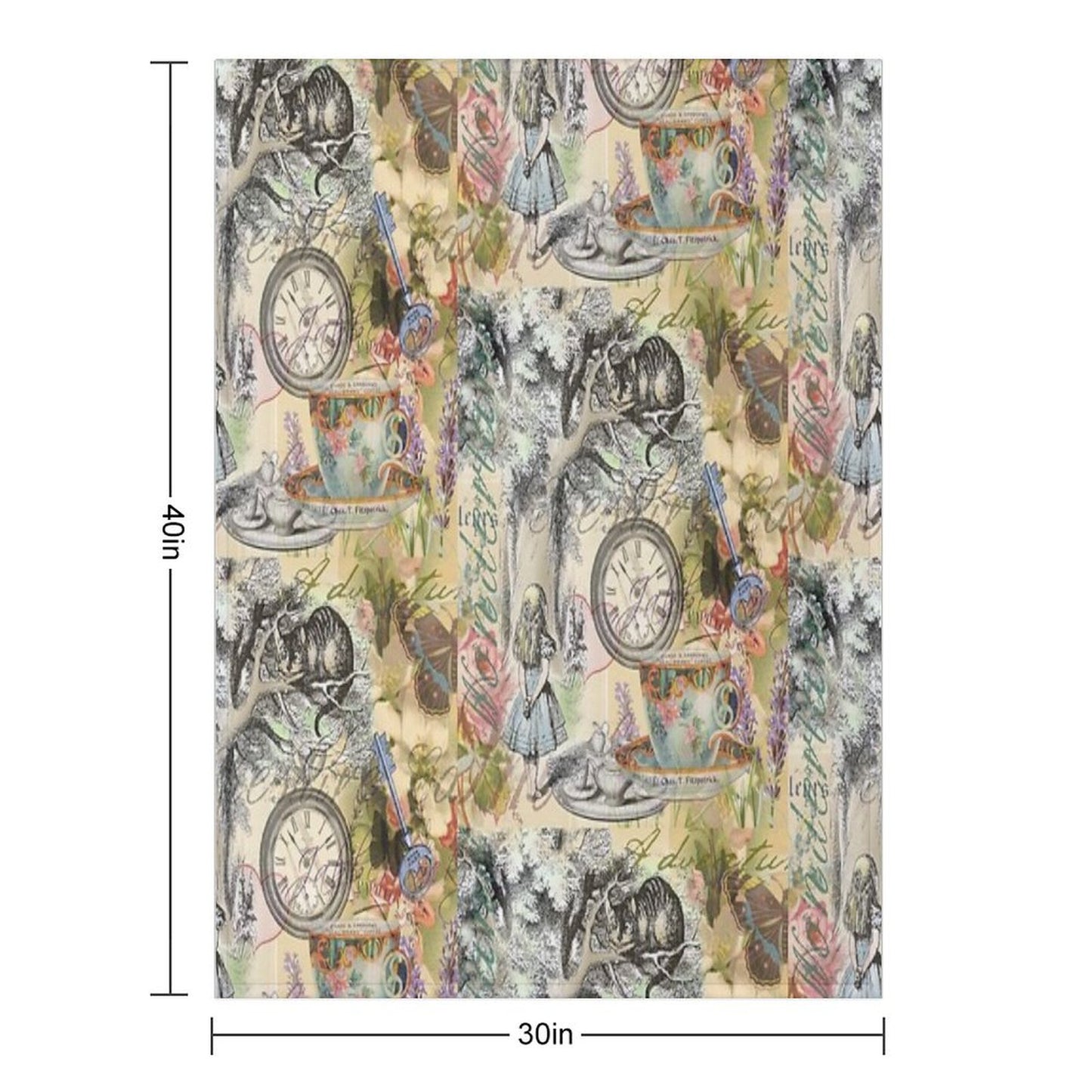 Cheshire Cat Alice in Wonderland Throw Blanket