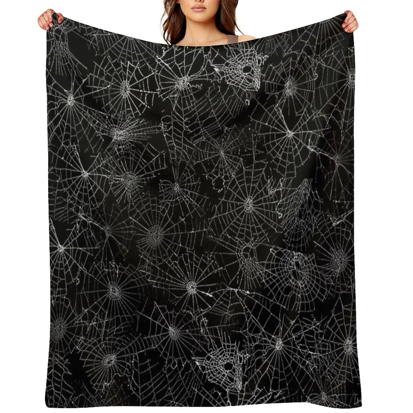 White Cobwebs Throw Blanket