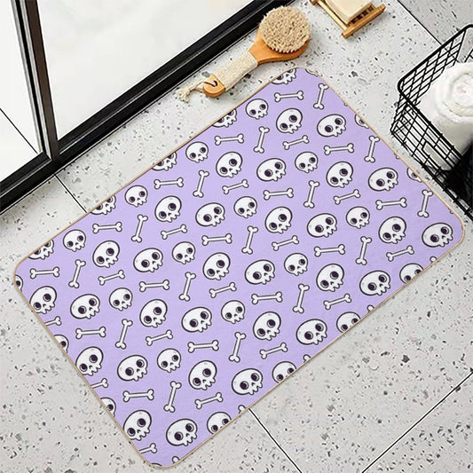 Cute Skulls Purple Nikury High-Traffic Bath Mat