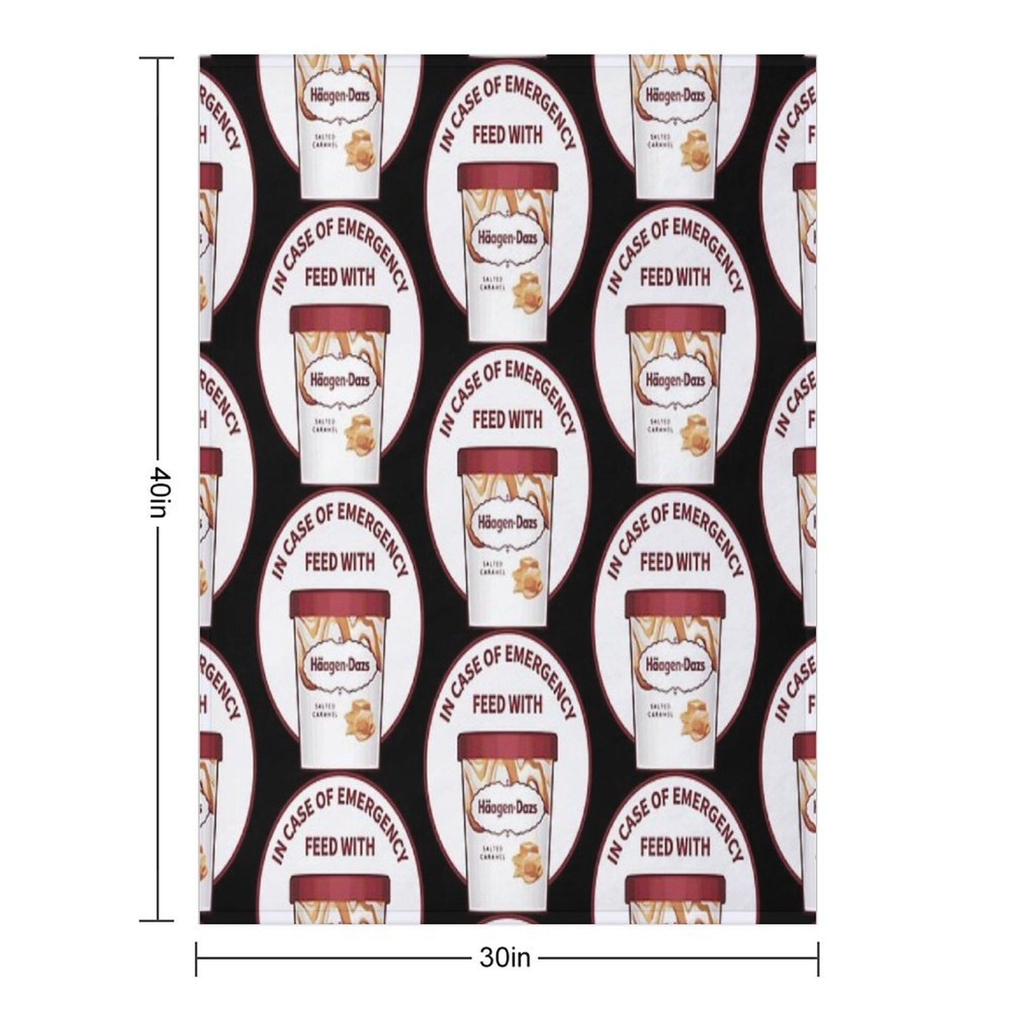 In Case Of Emergency Feed With Haagen-Dazs Throw Blanket