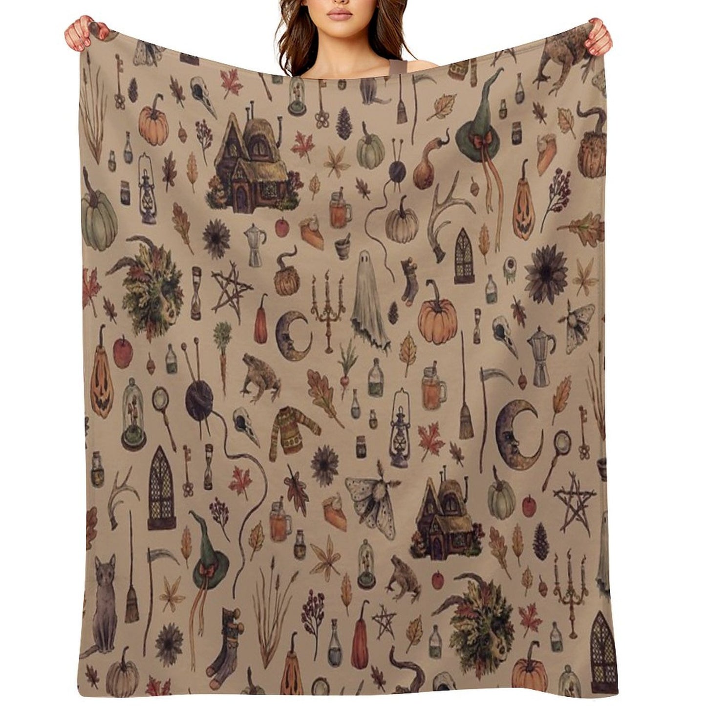 Rustic Brown Cozy Crone Throw Blanket