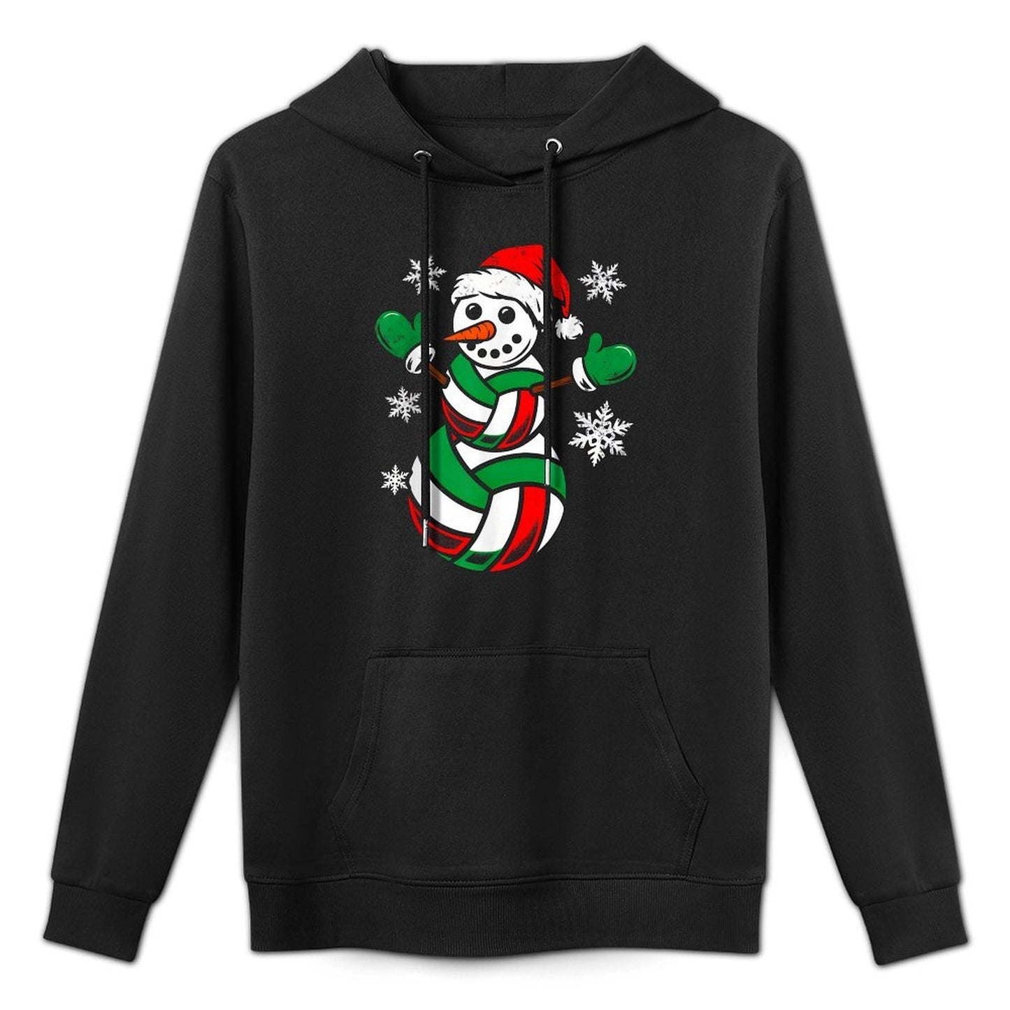 Volleyball Santa Hat Snowman Xmas Funny Volleyball Christmas Layering Staple Hoodie