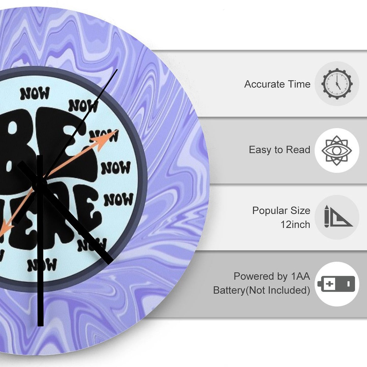 Be Here Now Clock Wall Clock