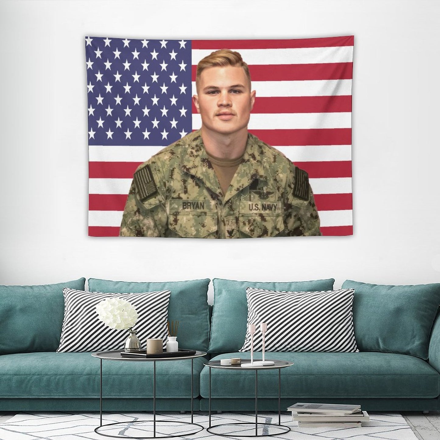 Zach Singer Bryan American Flag Tapestry