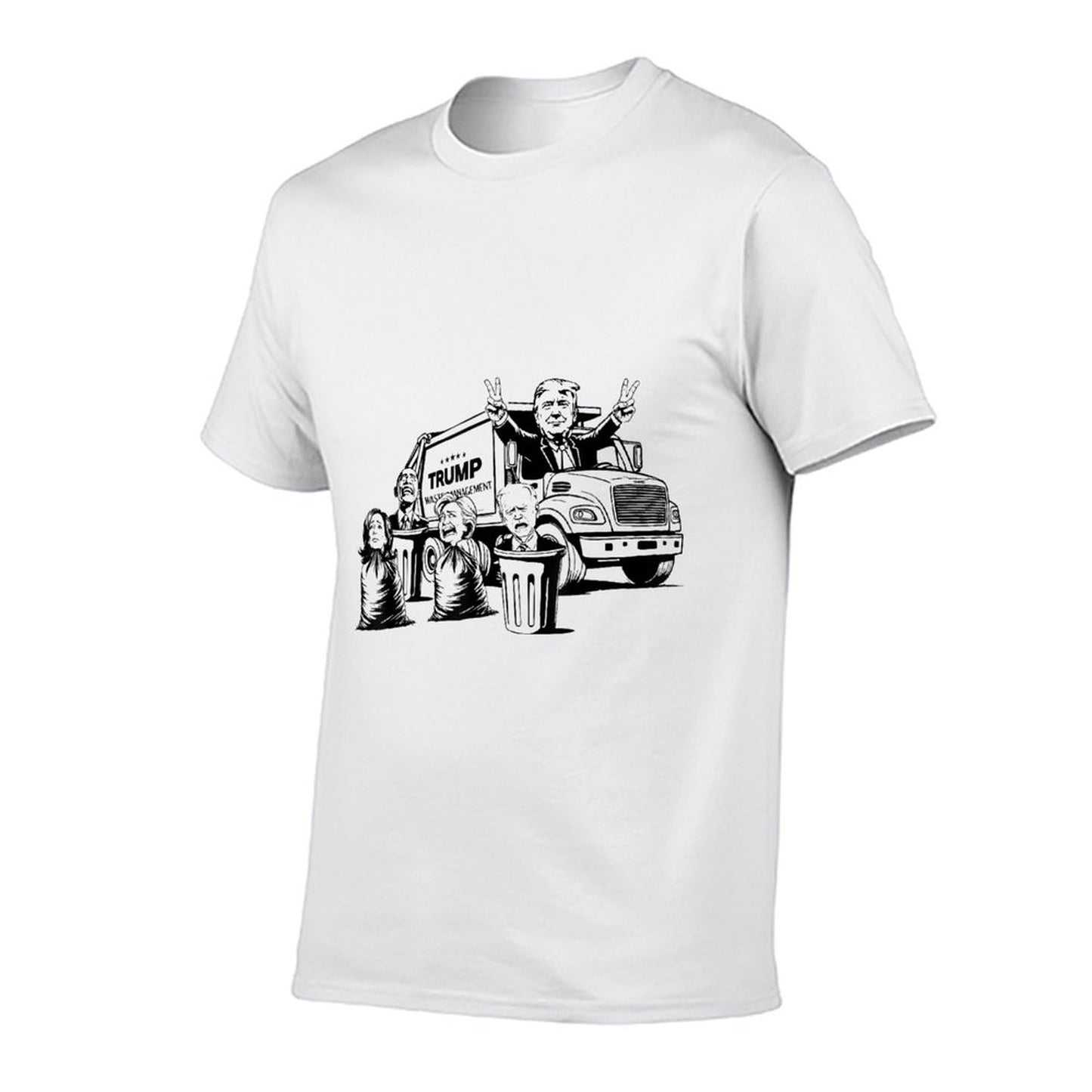 Trump Garbage Truck Kamala Biden Clinton Obama Easy-care T-Shirt