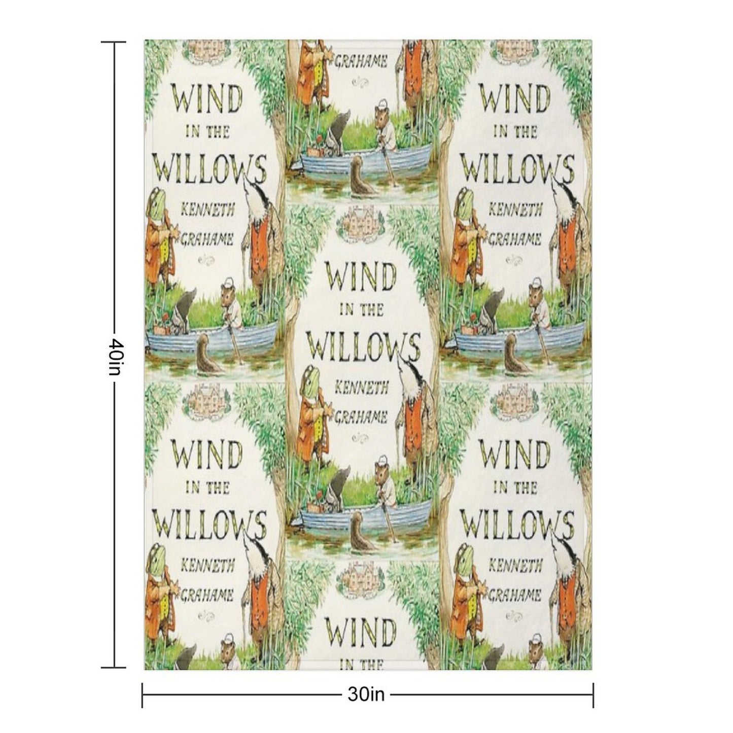 Wind in The Willows Book Cover Throw Blanket