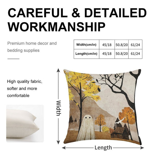 Walter in Autumn Linen Throw Pillow Cover