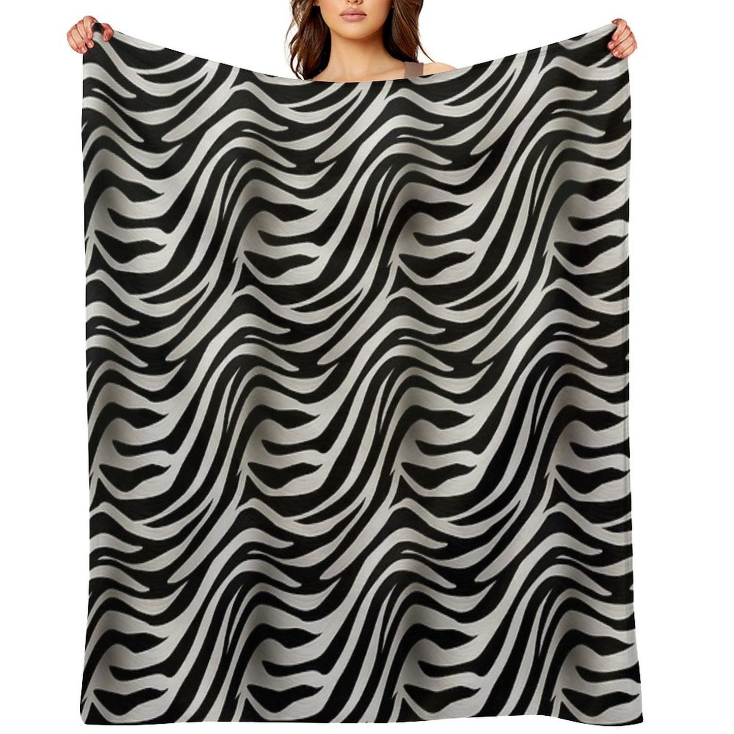 Unique Zebra Skin Pattern Throw Blanket