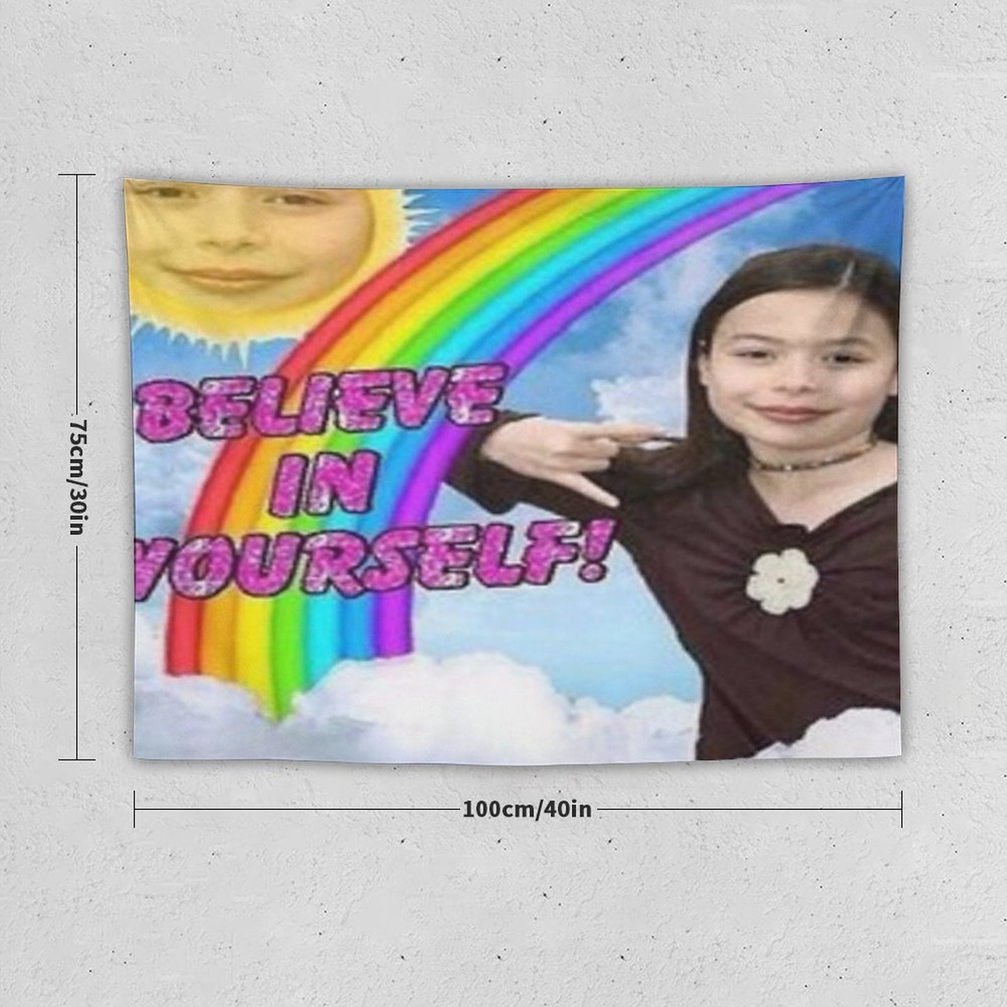 ICarly Believe in Yourself Design Tapestry