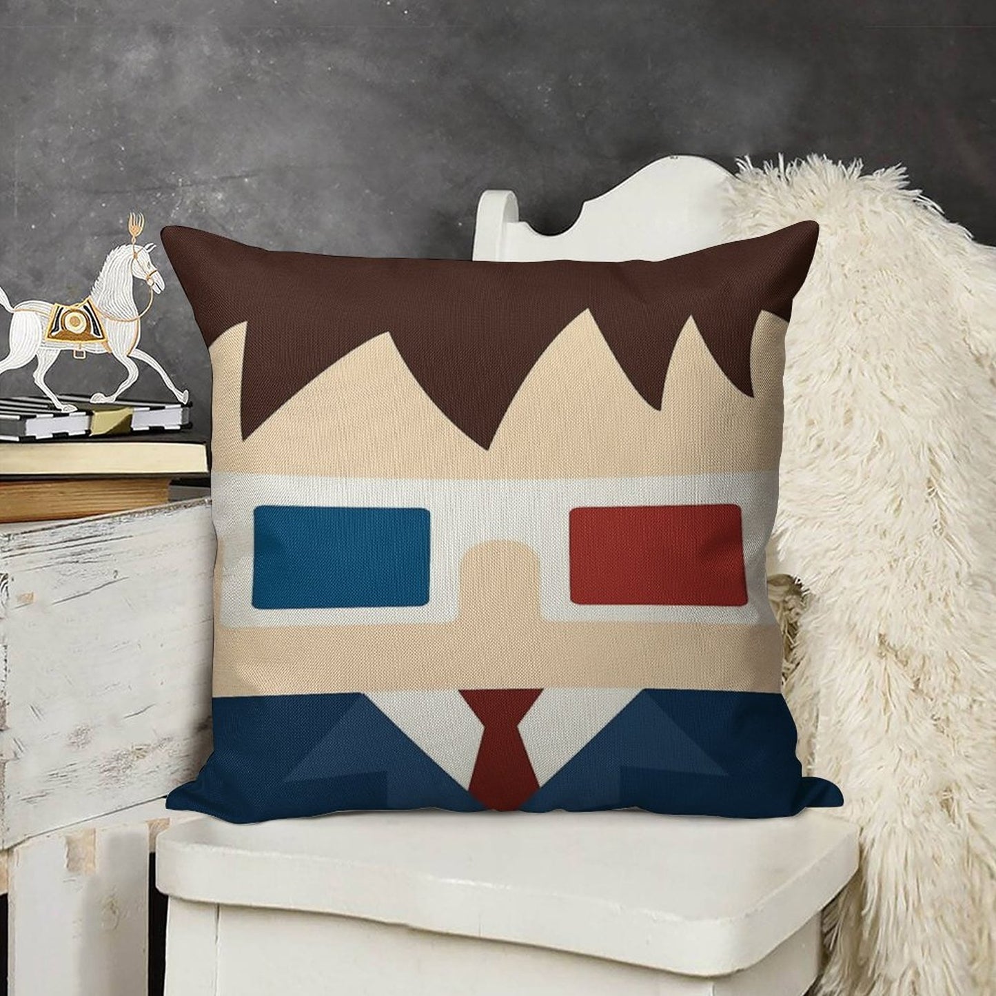 10th Doctor, David Tennant Linen Throw Pillow Cover