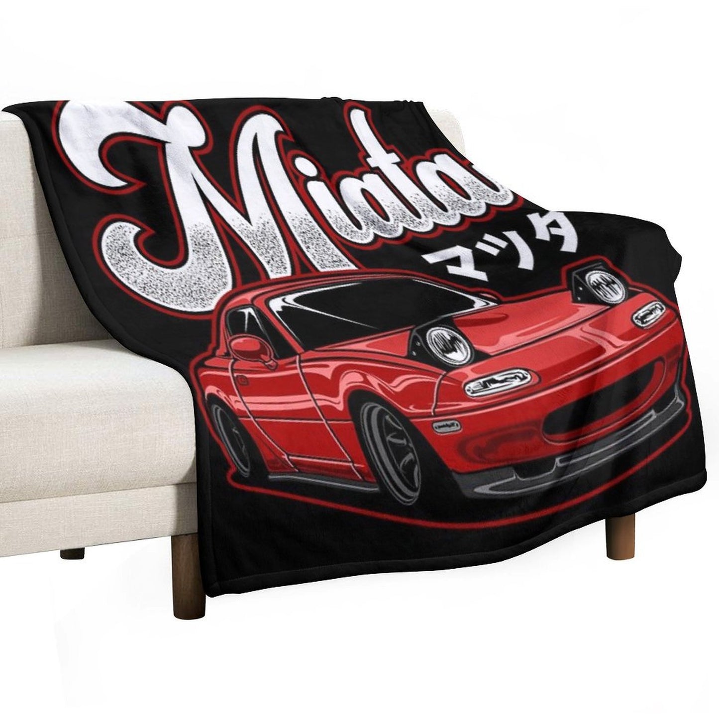 Miata MX-5 NA Red Throw Blanket