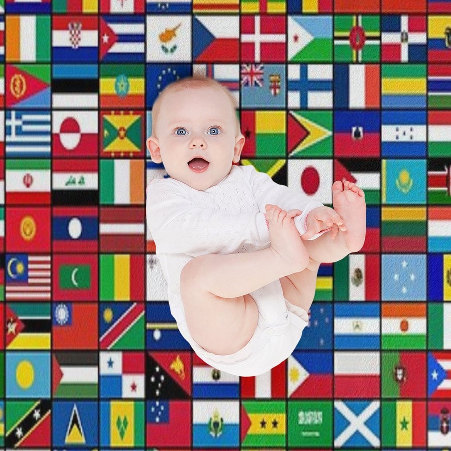 The World's Flags Throw Blanket