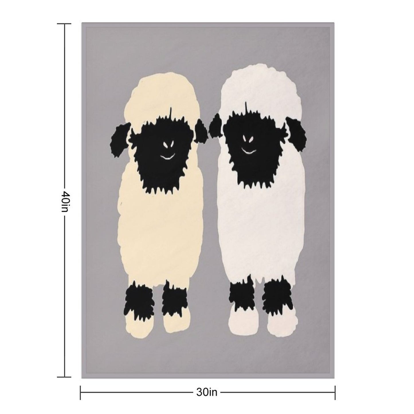 Valais Black Nose Sheep Friends Throw Blanket