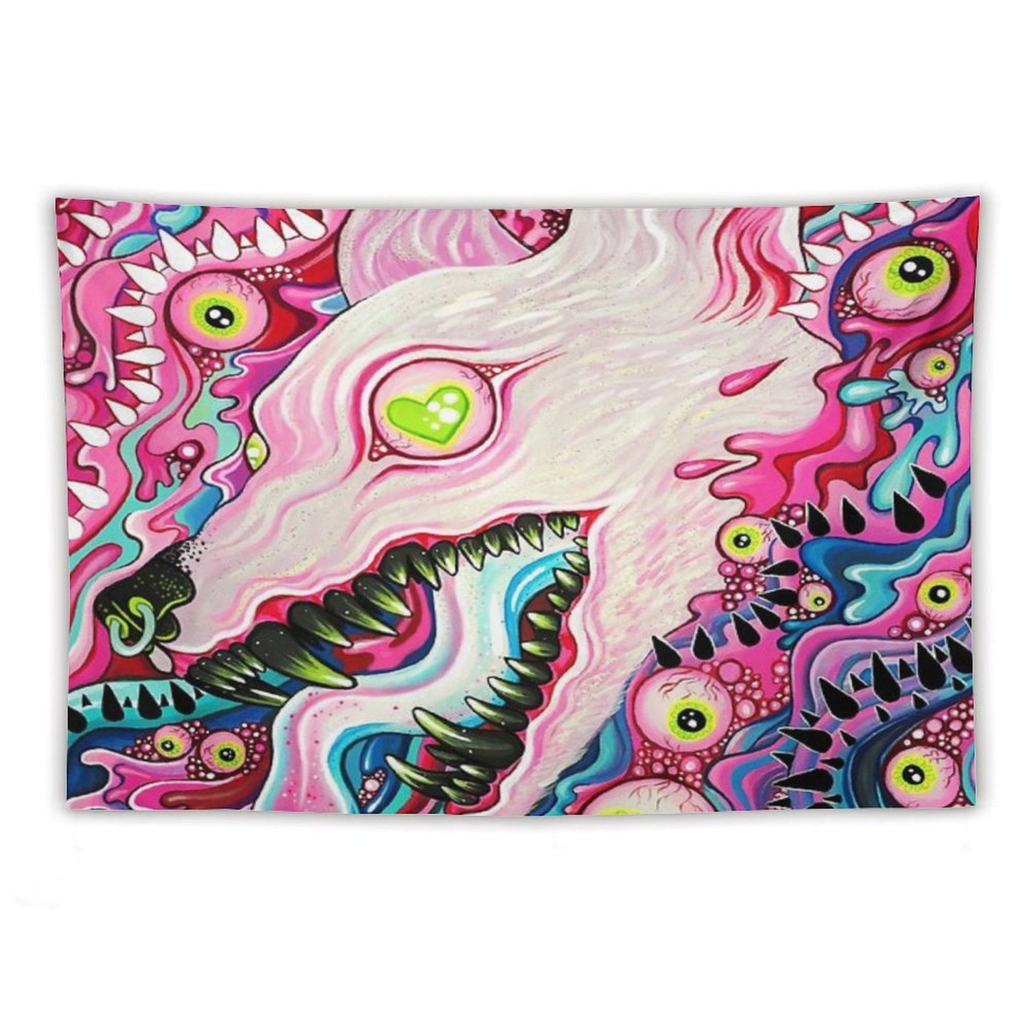 Glitterwolf Acrylic Painting Tapestry