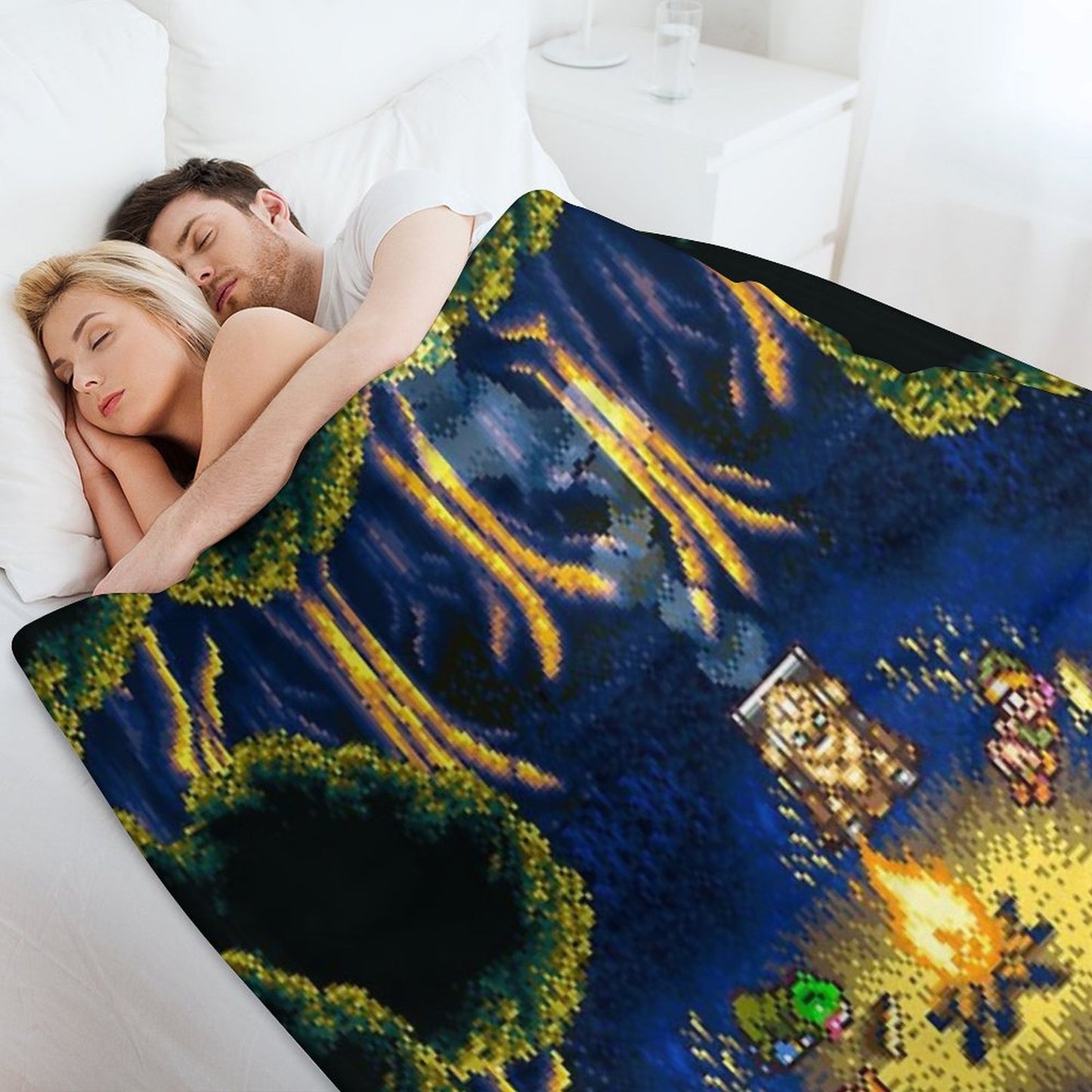 Chrono Trigger Campfire Throw Blanket