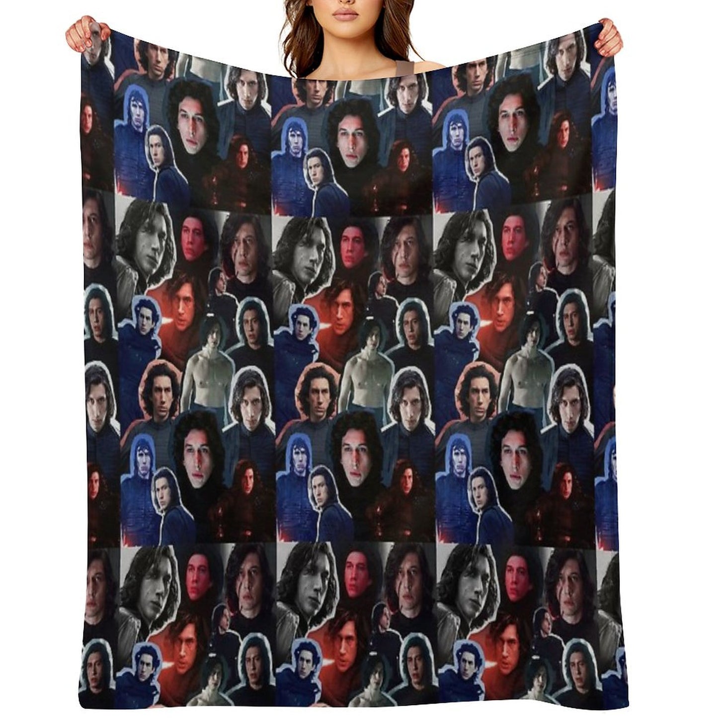 Adam Driver As BenKylo Collage Edit Throw Blanket