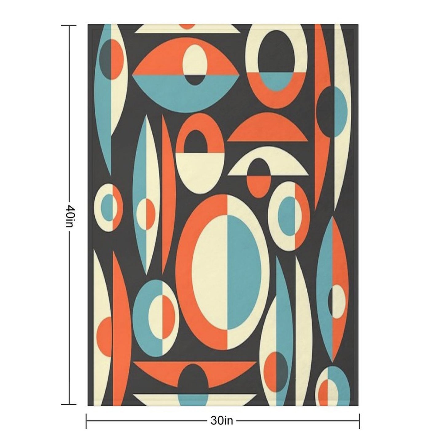 Retro Eames Era Pisces Throw Blanket