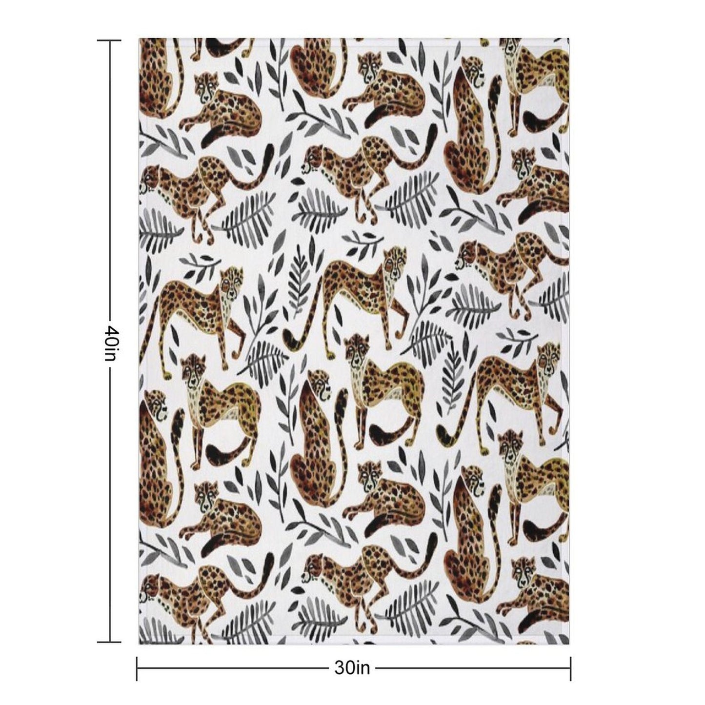 Cheetah Collection – Mocha & Black Palette Throw Blanket