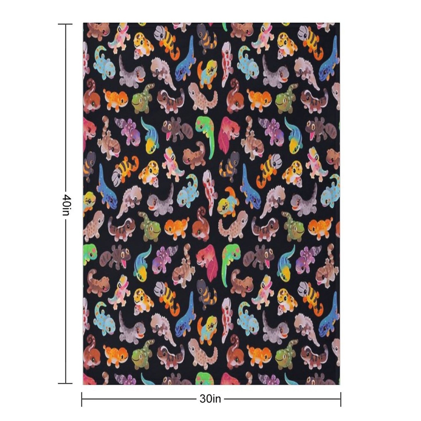 Gecko - Dark Throw Blanket