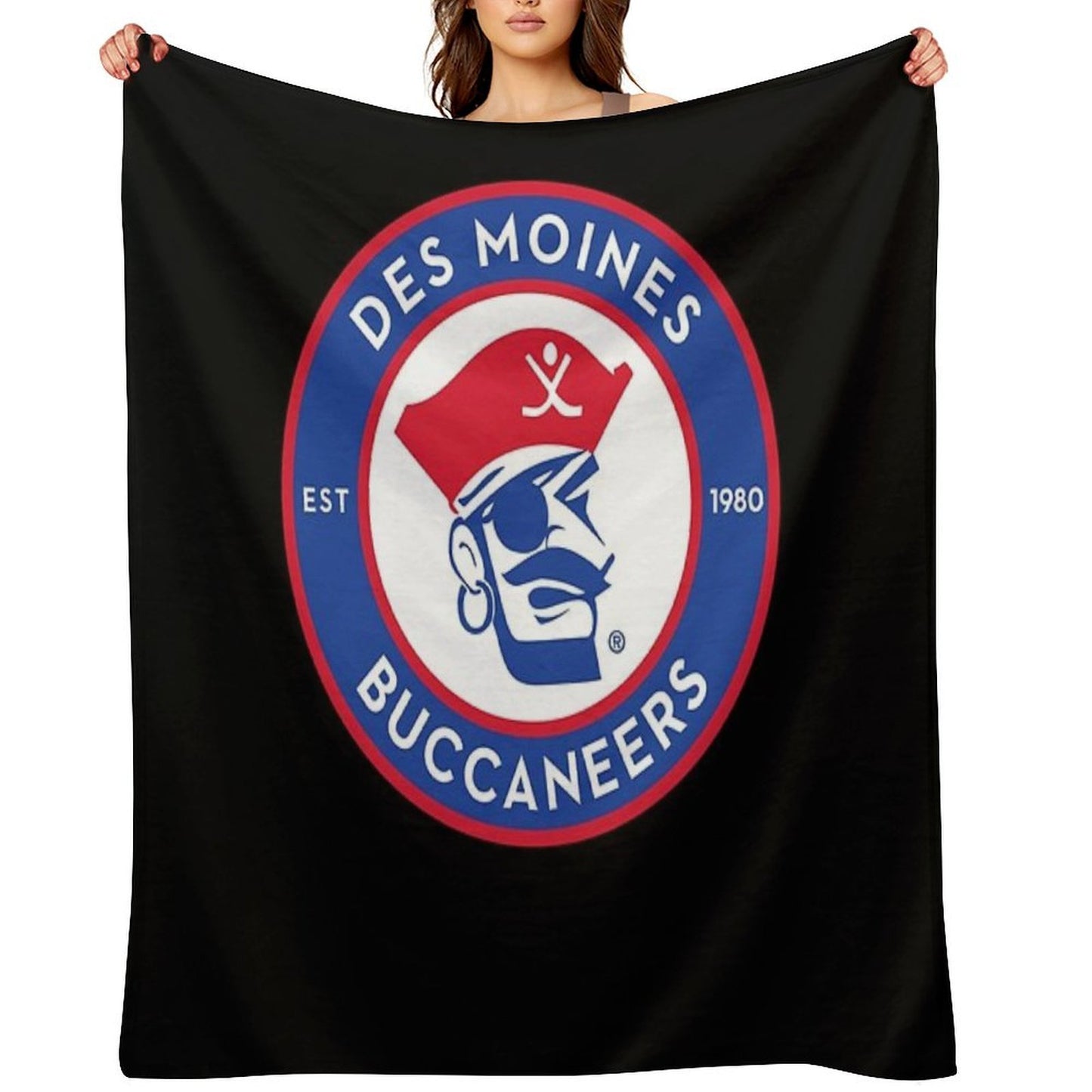Des Moines Buccaneers Throw Blanket