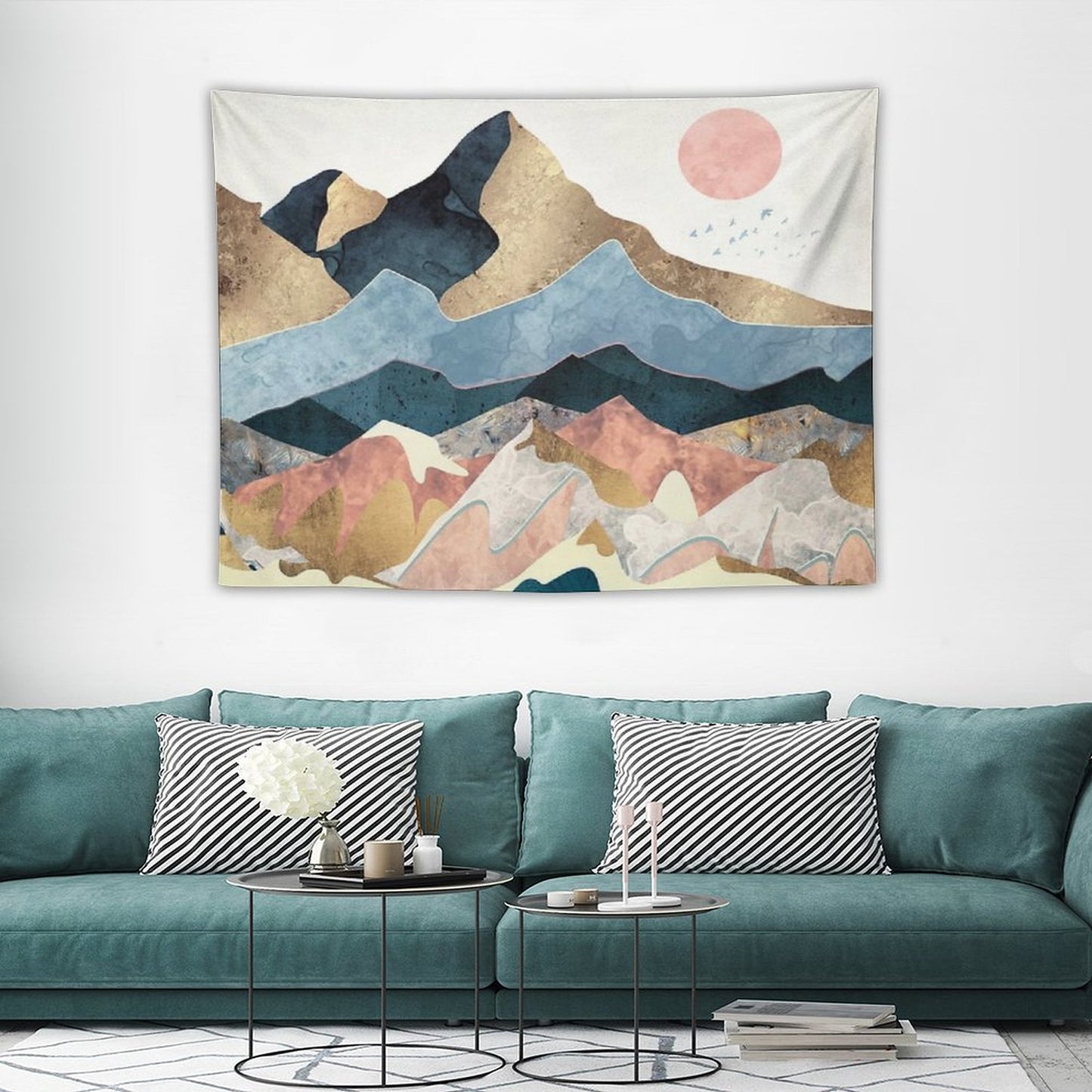 Golden Peaks Tapestry