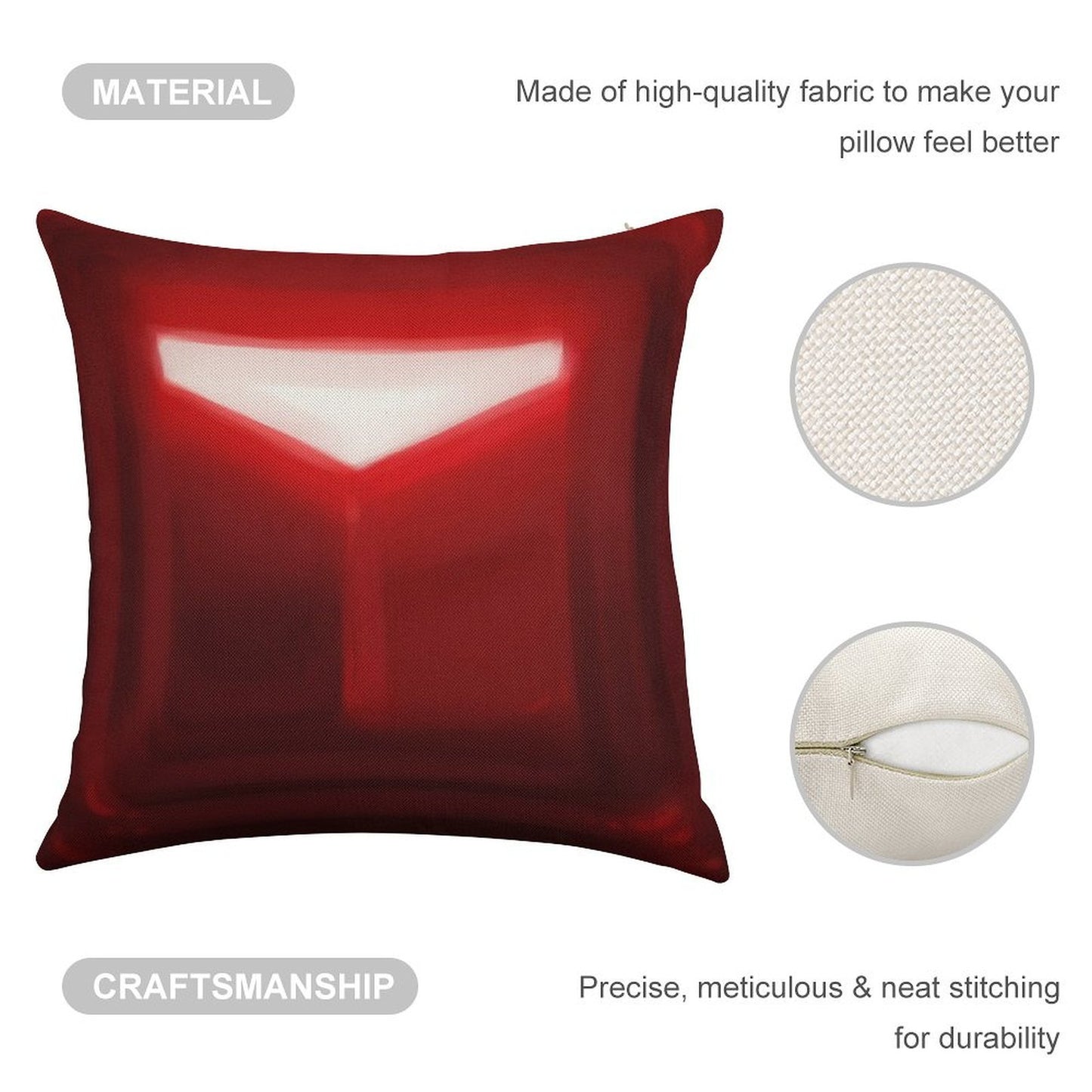 Beat Saber Red Block Throw Pillow Cover Linen Throw Pillow Cover
