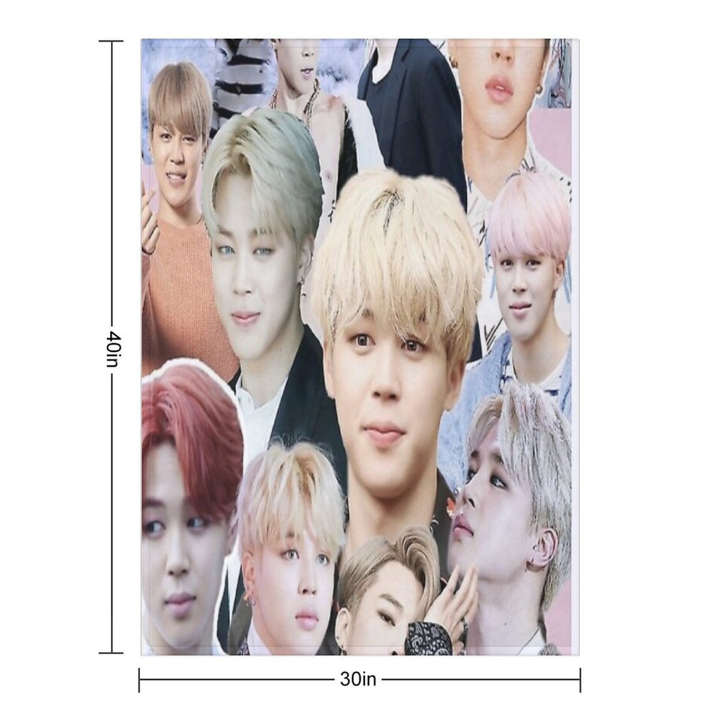 Jimin BTS Collage Throw Blanket