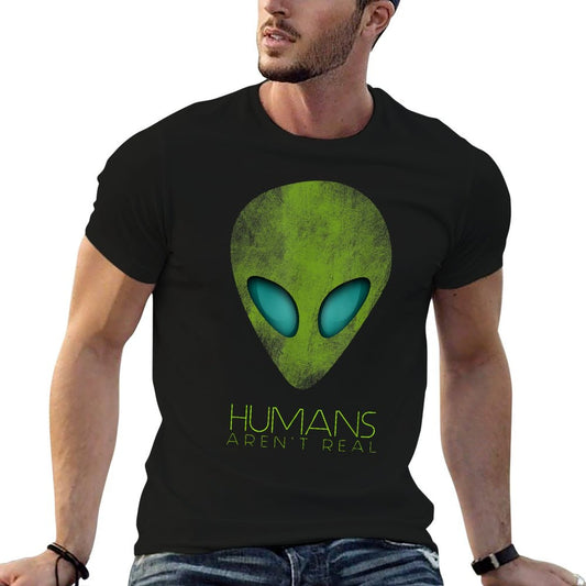 Alien Funny Humans Aren't Real Cute UFO Gift T-Shirt