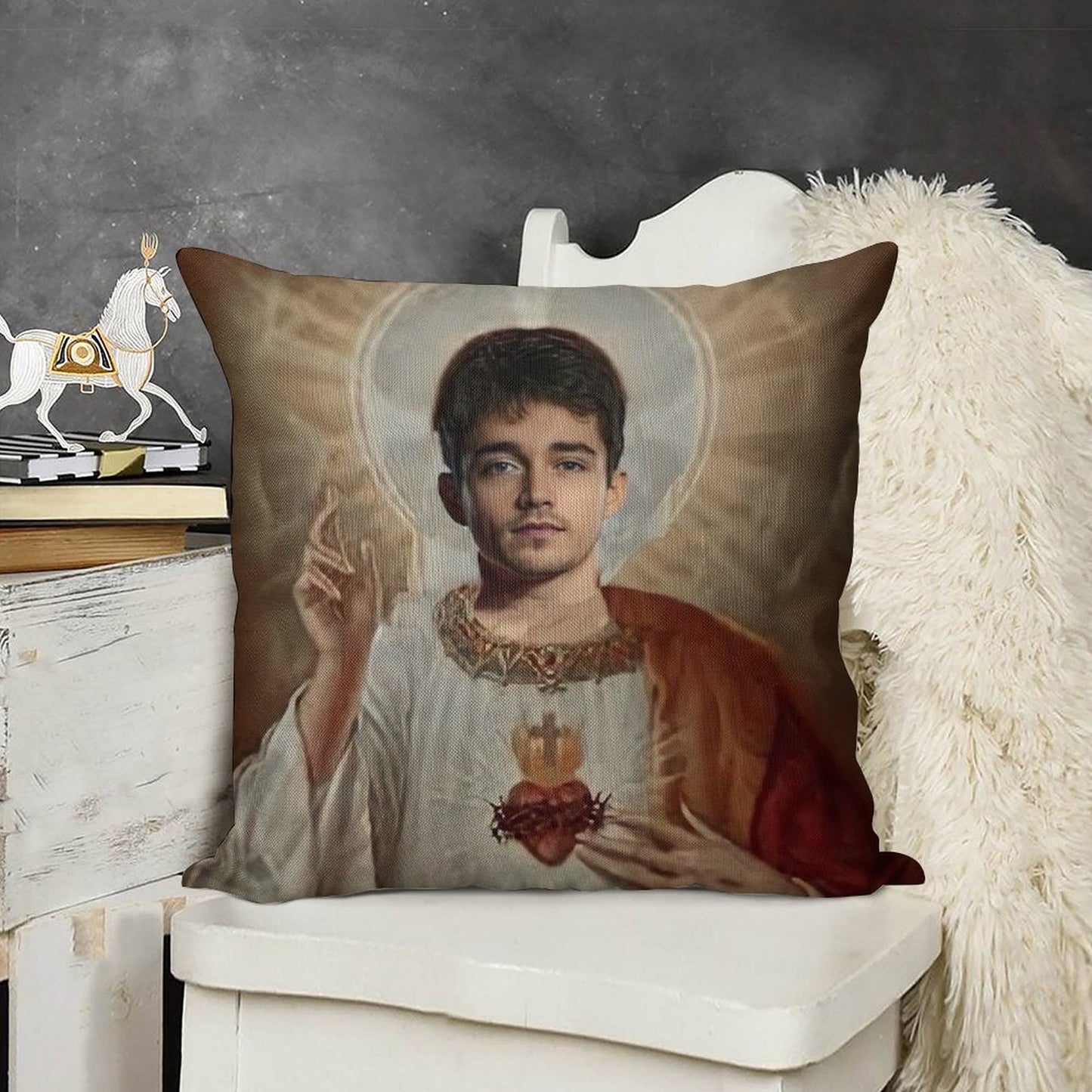 Charles Leclerc Linen Throw Pillow Cover