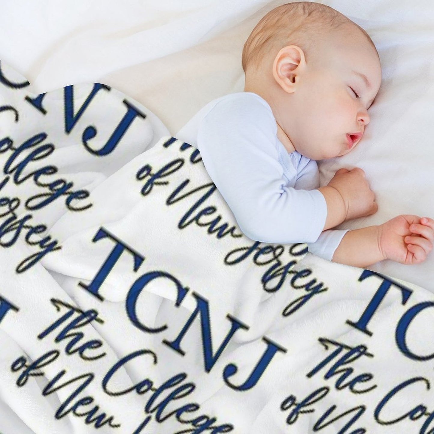 TCNJ The College of NJ Script Logo Throw Blanket