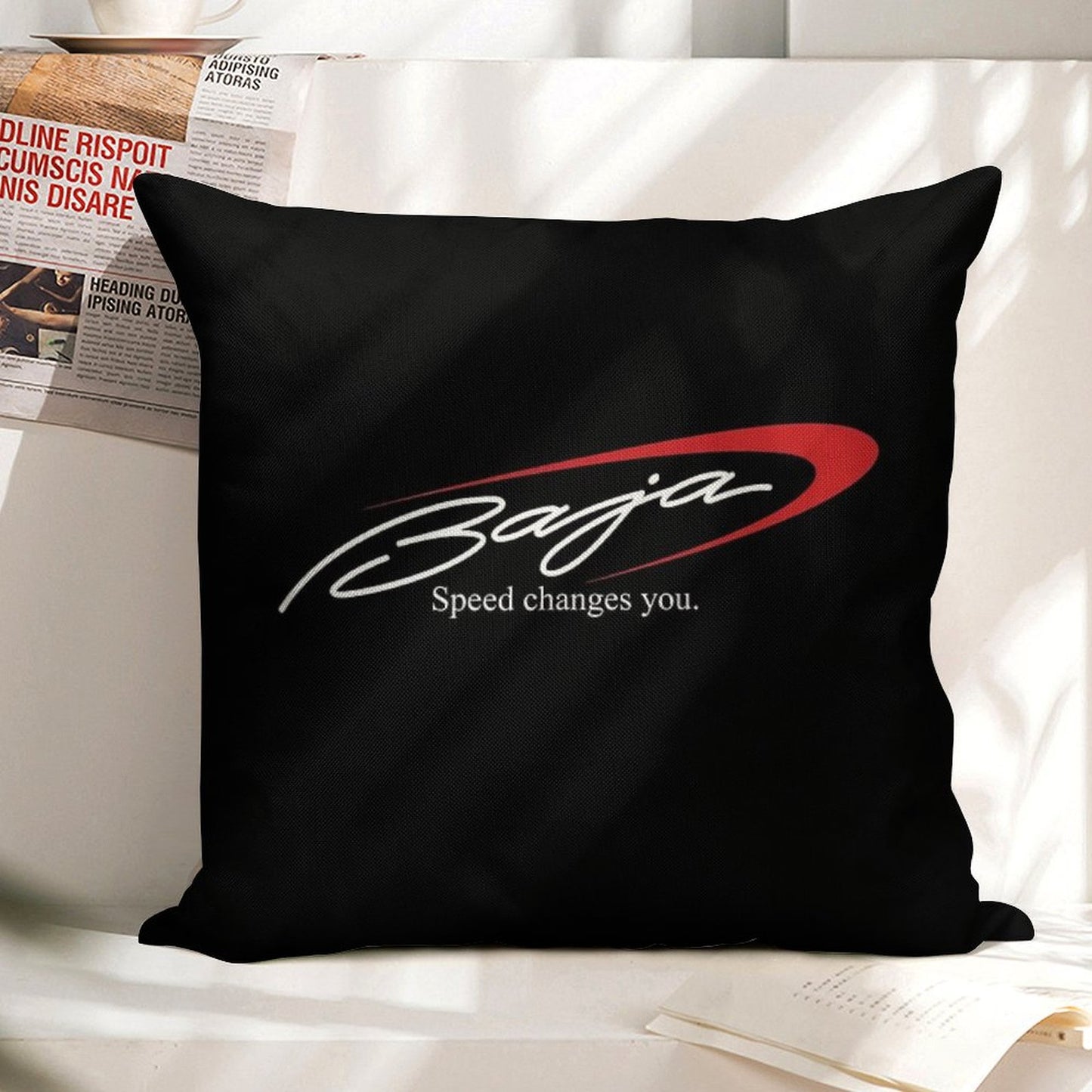 Baja Boats Logo Linen Throw Pillow Cover