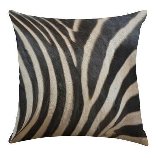 Zebra Linen Throw Pillow Cover
